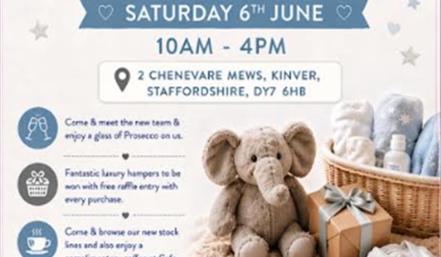 Celebrate in style at The Elephants Pyjama Party at the Kinver boutique, with prosecco on arrival, luxury mum & baby collections to browse, exclusive