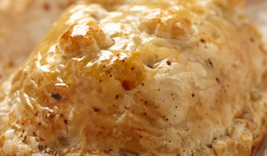 Image shows a delicious crusty pastry