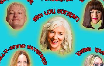 The Sunday Comedy Club Lou Conran, Harriet Dyer, Sally-Anne Hayward, Daisy Earl, Kimmi Kaiy