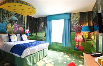 Choose from a range of spacious themed suites such as In the Night Garden Suite.