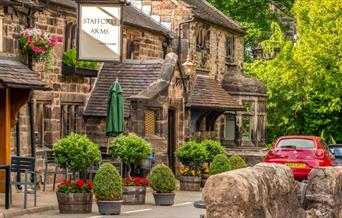 Bagnall Village, showing the Stafford Arms Public House