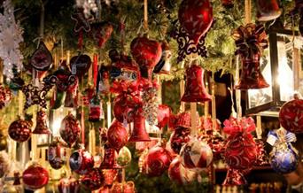 A selection of Christmas tree decorations