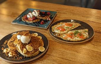 A tempting selection of what's on offer at The Crepe & Waffle House