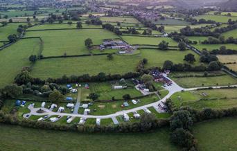 Aerial view of Lower Micklin Touring Park