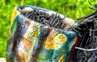 Pottery fired using the Raku method