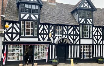 The beautiful Tudor exterior of Redeezine gift shop