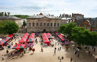 Stafford's market square venue for many of the town's popular events.
