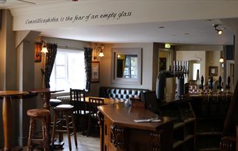 The pub bar area