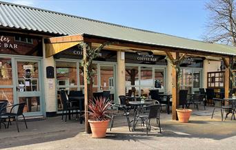 Dogs are welcome at Whites Coffee Bar and there's a large under cover outdoor seating area.