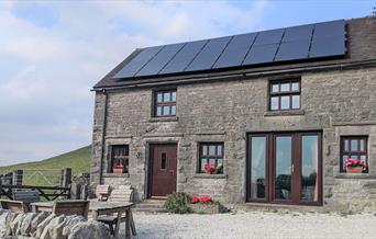 Exterior view of the Coach House self catering cottage at Gateham Grange, Alstonefield, Staffordshire
