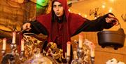 Witch making a spell