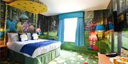Choose from a range of spacious themed suites such as In the Night Garden Suite.