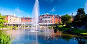 Fountain at the rear of the Alton Towers Hotel
