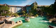 Rear of Splash Landings Hotel