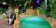 One of the themed holes at Adventure Mini Golf, Staffordshire