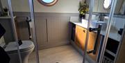The bathroom of the boat