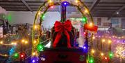 Christmas decorated train