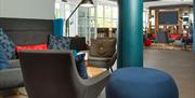 The comfortable and spacious bar/cafe/reception area