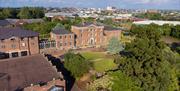Aerial view of the Doubletree by Hilton Hotel, Stoke-on-Trent, Staffordshire
