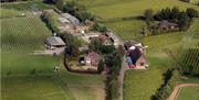 aerial view of Halfpenny Green Vineyard
