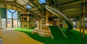 Hockehill Adventure Playbarn indoor play equipment with huge slide