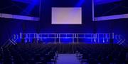 The Octagon Set Up for Conference Theatre Style with screen