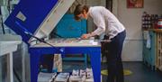 image of Sarah Myatt in her studio