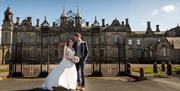 Outside the gates at Sandon Hall
