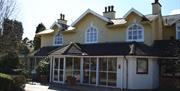 Front entrance to the Stone House Hotel