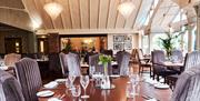 Inside the restaurant at the Moat House Acton Trussell