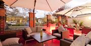 Relax in the outdoor seating area