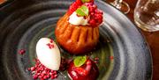 Image shows a delicious dessert from the menu at The Moat House