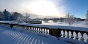 The landscape at Weston Park is beautiful all year round and magical when it's covered in snow