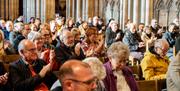 A full congregation at a service at Lichfield Cathedral